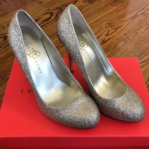 Ivanka Trump Sparkly Gold Heels